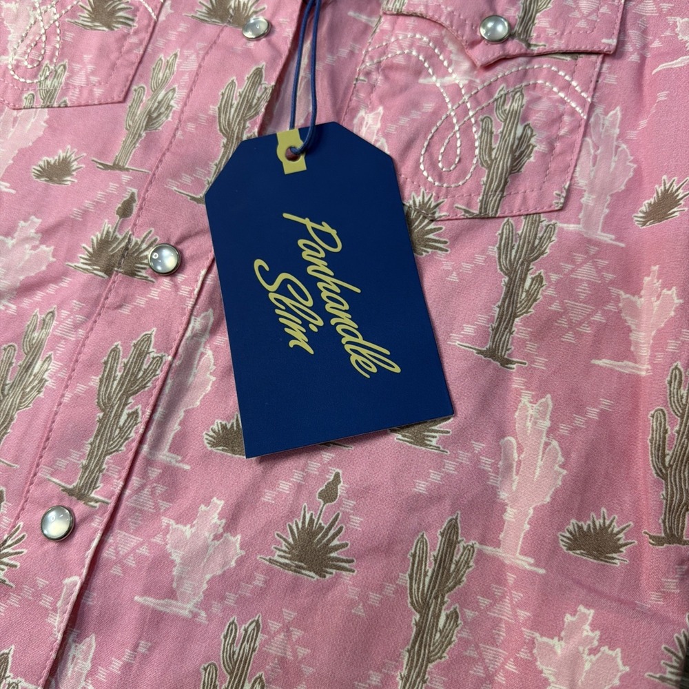 PANDLE GIRLS' CACTUS PRINT LONG SLEEVE SNAP SHIRT Size Small - Picture 6 of 7